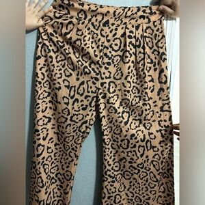 BloomChic Tan Leopard Print Women's Pants